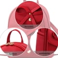 thumbnail image 3 of I IHAYNER Mochila de cuero linda con lazo para niñas Mini mochila para mujer, 3 of 5