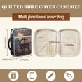 thumbnail image 5 of TSOVTHRID Deer Cross Starry Sky Print Women Mens Bible Case Church Bag, Bible Book Cover with Pockets and Zipper, Sturdy Quilted Bibles Protective Cover for Christian Gift, 5 of 7