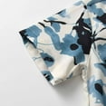 thumbnail image 6 of Odeerbi 1-9 Years Toddler Boys Hawaiian Shirt Summer Beach Cotton Shirts Kids Fashion Short Sleeve Blouse Tropical Flower Print Shirt Leisure Tops Toddler Boys Clothes, 6 of 9