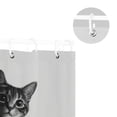 thumbnail image 5 of Yayeee Shower Curtain with Hooks 72"x72" Waterproof Fabric Bathroom Hanging Decor, Black Cute Cat, 5 of 5