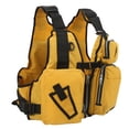 thumbnail image 2 of Chaleco de pesca con mosca de malla, mochila de chaleco de pesca al aire libre de tamaño libre, color amarillo, con múltiples bolsillos para hombres y mujeres YUNYI BRAND Deportes, 2 of 8