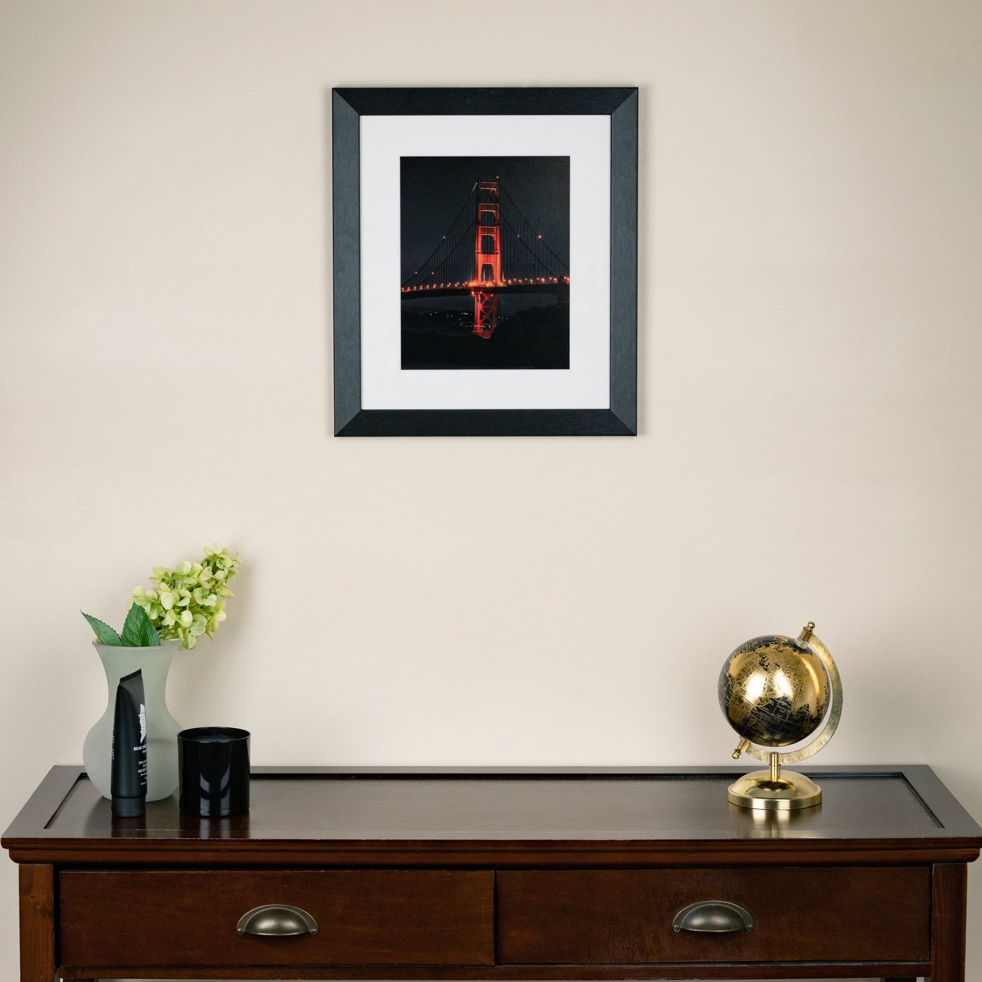 ArtToFrames 12" x 16" Black Steel Picture Frame, 12x16 inch Black MDF Poster Frame (WOM-4639), 2 Pack