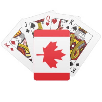 TY991 - Drapeau SOUVENIR du CANADA Cartes à Jouer en Plastique Enduit