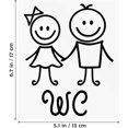 thumbnail image 2 of Removable Cartoon WC Wall Stickers Toilet Toilet Mural Sticker PVC Murals, 2 of 5