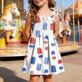 thumbnail image 2 of Leey-World American Flag Dress for Girls Little Girls 4th of July Dress Kids Independence Day Dresses American Flag Sundress Summer Patriotic Outfit Clothes,Size 5-6 Years, 2 of 5