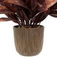 thumbnail image 5 of Northlight Two-Tone Artificial Foliage Plant in a Textured Lined Pot - 8", 5 of 6