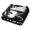 thumbnail image 2 of Say When Tombstone Fleece Blanket, Very Soft Microfiber Flannel Blanket for Couch Warm and Cozy for All Seasons, Black, 2 of 6