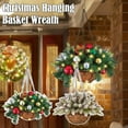 thumbnail image 5 of Christmas Basket Artificial Christmas Hanging Basket With Led Light,Christmas Hanging Basket,Artificial Christmas Hanging Basket Flocked with Mixed Decor,Christmas Decoration Basket, 5 of 5