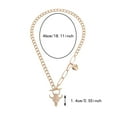 Bull Head Heart Necklace Gothic Pendant Splice Necklace For Men Women