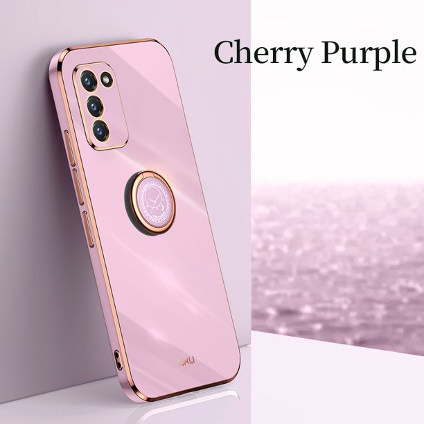 Funda de teléfono con soporte de anillo cuadrado chapado para Samsung Galaxy S20 Fe Plus S21 Ultra S 20 21 S20fe 5g, funda de silicona de lujo Tan Jianjun unisex