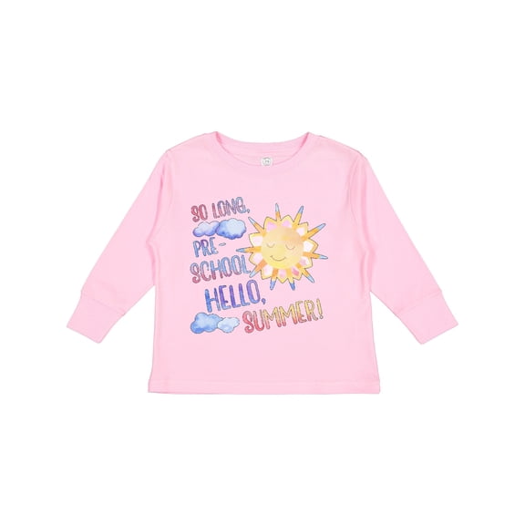 Inktastic So Long, Pre-school Hello, Summer Last Day of School Boys or Girls Long Sleeve Toddler T-Shirt