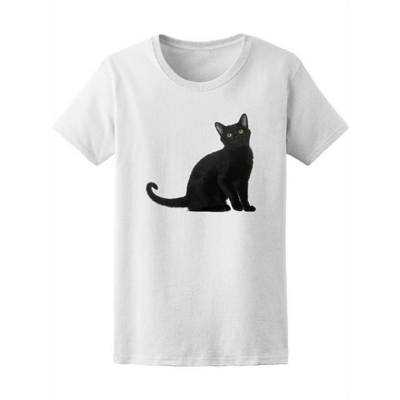 Bombay Kitten Sitting Looking Up Tee Women's -Image by Shutterstock