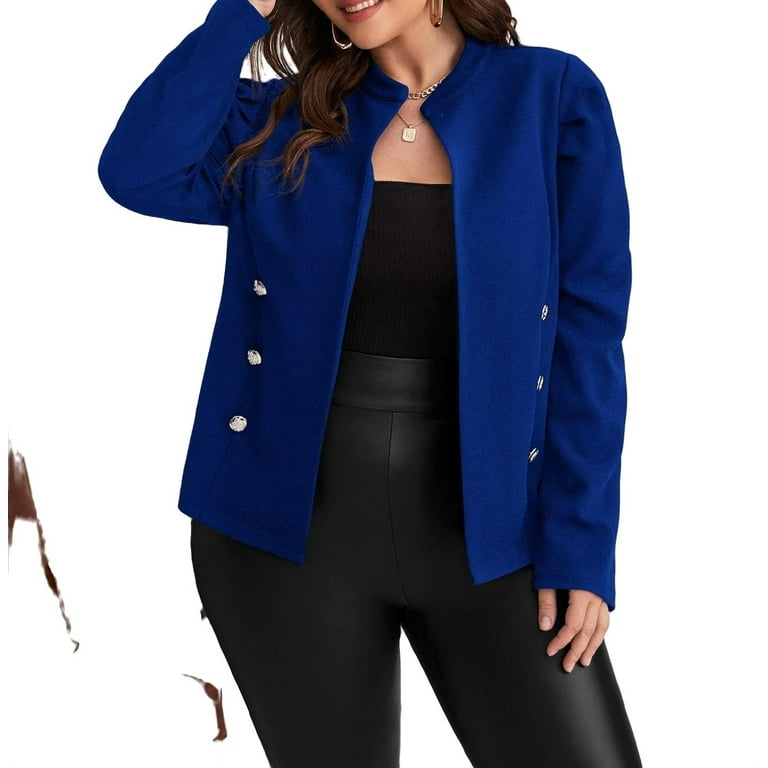 Royal blue clearance plus size jacket