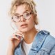 thumbnail image 3 of Cyxus TR90 Gafas redondas de luz azul Gafas de mujer Anti UV Eyestrain w / case Cyxus Style, 3 of 10