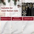 thumbnail image 7 of Rod Pocket Window Valances Winter Snowflake on Black Background Short Kitchen Curtains Gold White Pattern Window Treatment Drapes for Bedroom Bathroom Living Room 54x18In,1 Panel, 7 of 7