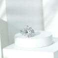thumbnail image 3 of Rosec Jewels 4 Carat CZ Engagement Ring Set (AAAA Quality) - Floral Wedding Ring with Enhancer - Jewelry Box Included, 925 Sterling Silver, US 8.50, 3 of 9