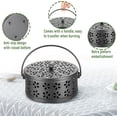 thumbnail image 4 of Retro Portable Iron Mosquito Incense Holder With Handle Round Fireproof Incense Holder(black), 4 of 5