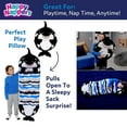 thumbnail image 4 of Happy Nappers: Pillow & Sleepy Sack: Medium -  Ozzy The Black Shark - 54 x 20", 2-In-1: Plush Animal Opens To Sleeping Bag, Soft, Play & Nap, Kids 3+, 4 of 12