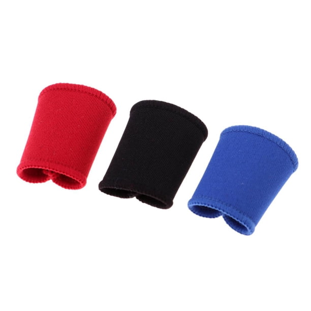 3 Piezas de Cinta Elástica Transpirable para Mangas de Dedos para Baloncesto, Tenis, Béisbol, Críquet, Voleibol, Bádminton, Canotaje Altura 40 mm en forma de pulgar Soledad Soporte de mangas para dedos
