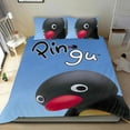 thumbnail image 1 of Pingu Conjunto de sábanas temático, trío de piezas, cómodo y amigable con la piel, diseño único, regalo de decoración para el hogar para familiares, amigos y fans, 90 cm * 190 cm, 1 of 6