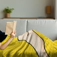 thumbnail image 3 of Fruit Soft Flannel Fleece Throw Blanket, Retro Pop Art Hand Holding a Couple of Cherries Sketch Design on Yellow Background, Cozy Plush for Indoor and Outdoor Use, 70" x 90", Multicolor, by Ambesonne, 3 of 5