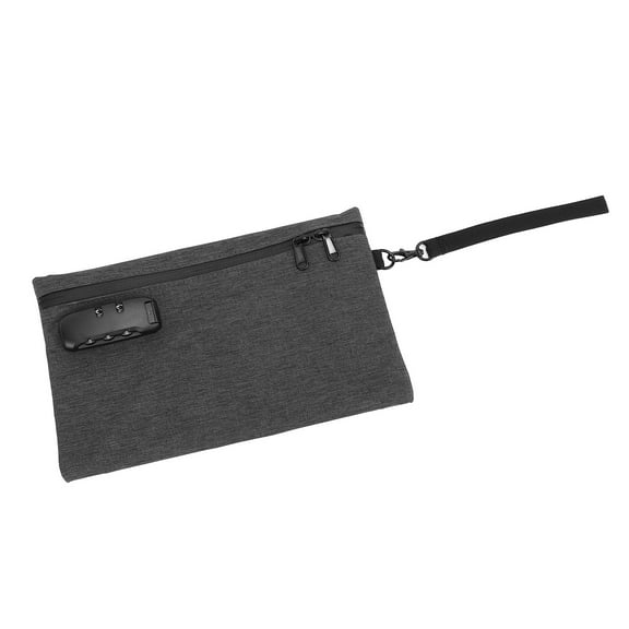 Activated Carbon Smell Proof Bag with Combination Lock Gray Smell Isolation Storage Pouch for Home Travel Business Trip