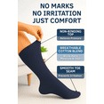 thumbnail image 2 of Special Essentials 12 Pairs Cotton Diabetic Socks Crew for Men and Women Navy (Size 10-13), 2 of 7