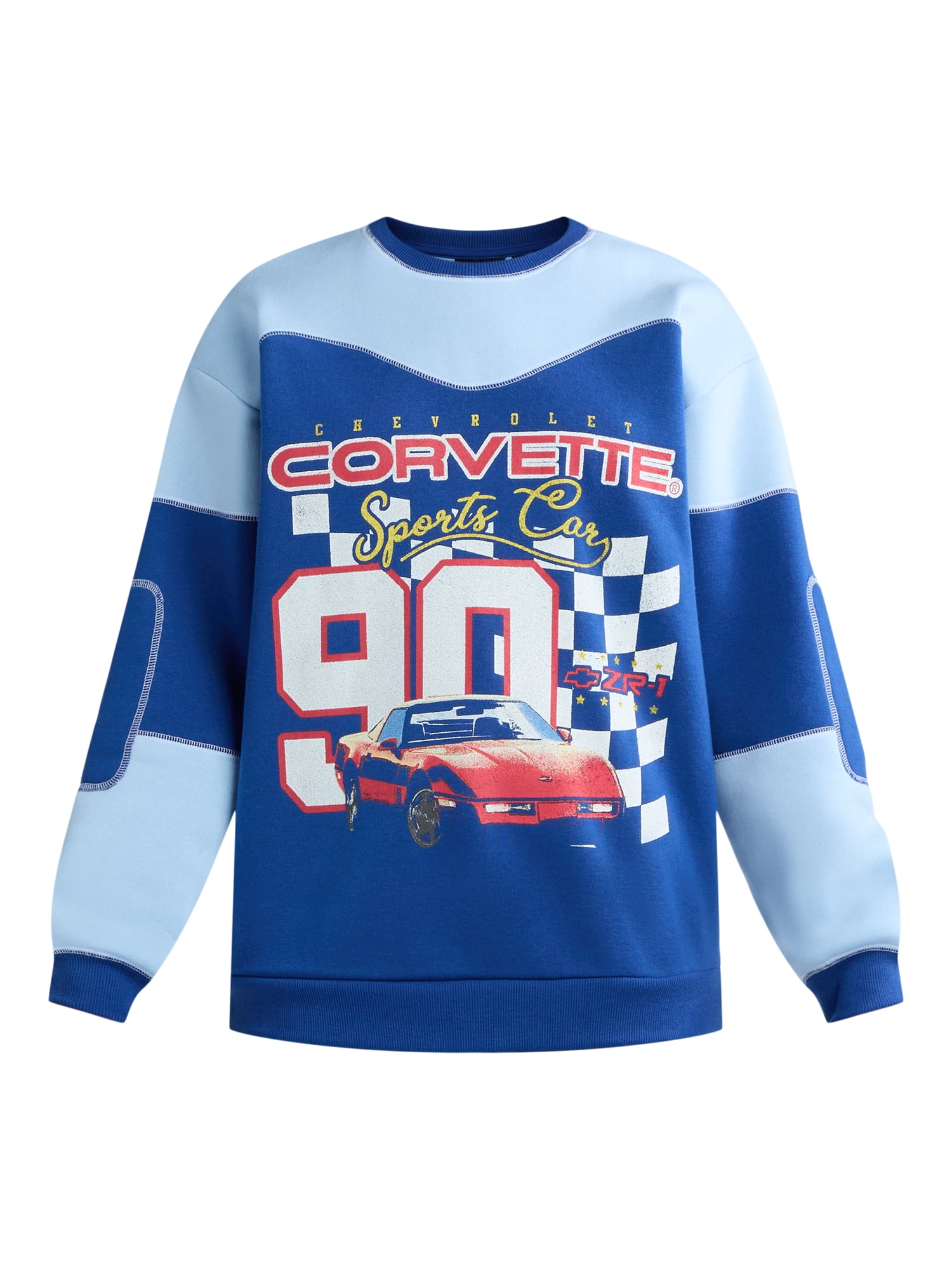 Chevrolet Corvette Women’s Colorblocked Graphic Sweatshirt, Sizes XXS-XXL