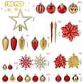 thumbnail image 4 of Lolsea 106ct Christmas Balls Ornaments Set, Colorful Plastic Shatterproof Decorative Baubles for Xmas Tree Decor, Red & Gold, 4 of 7
