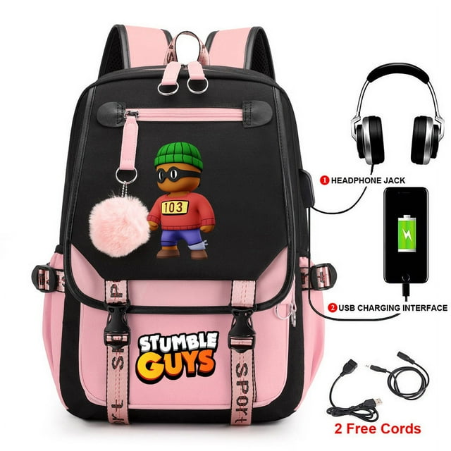 Tripping Peoplestumble guysSurrounding the Game Backpack Student Schoolbag Fashion BackpackUSBComputer Bag 27 Average Size