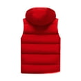 thumbnail image 3 of BiZtdJrK Mens Hooded Puffer Vest Sleeveless Zip Up Padded Jackets Coat Big and Tall Outdoor Lightweight Water-Resistant Vests with Pockets Lightning Sales Of Today Prime Red XXXXL, 3 of 5