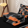 thumbnail image 6 of Manfei Jungle Animal Pattern Zipper Full Size Comforter Sets with Fitted Sheet and 2 Pillowcases,Cute Bear Zipper Bedding Set,Gray Black,Black Reversible,4pcs, 6 of 8