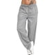 thumbnail image 3 of Pantalones Pantalones deportivos sueltos Pierna recta Casual Mujer Pantalones deportivos, Gris claro, L seitruly AP002164-03, 3 of 7