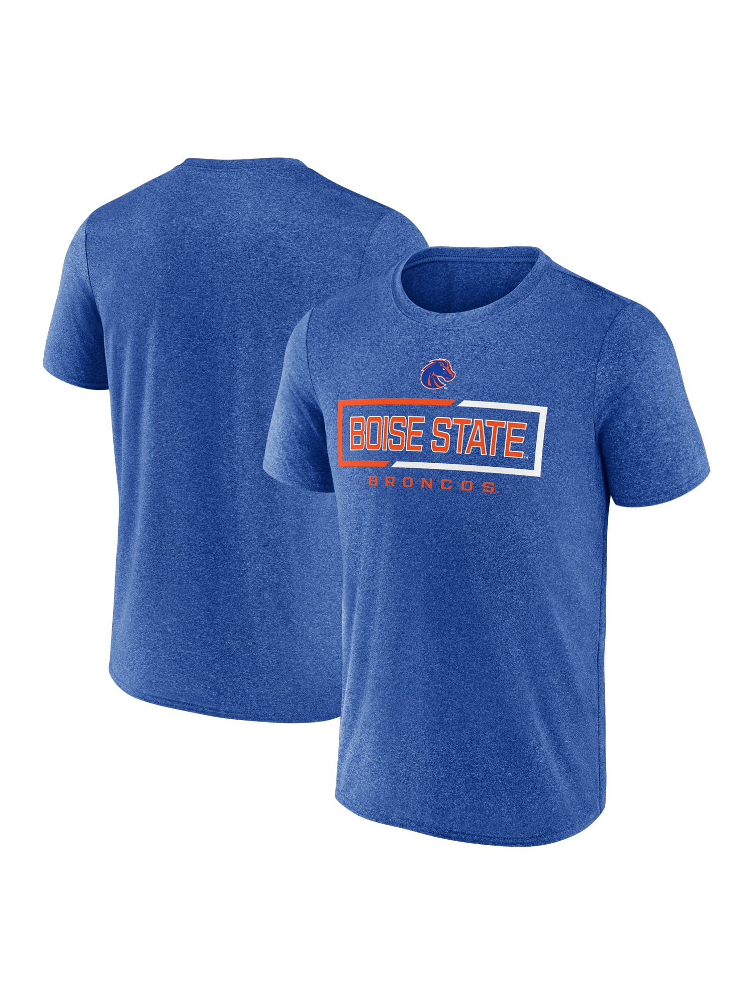 NCAA Boise State Broncos Men's Synthetic Blue Heather Short Sleeve T-Shirt