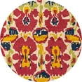 thumbnail image 1 of Ahgly Company Indoor Round Abstract Crimson Red Abstract Area Rugs, 3' Round, 1 of 6