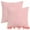 Pink/White, variant on Unique Bargains 4 Pcs Pack of 4 Soft Fuzzy Plush Cushion Cover Grey 12" x 20"/16" x 16"