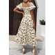 thumbnail image 5 of Vestido PRETTYGARDEN de cuello cuadrado con mangas abullonadas y fruncido, talla S, 5 of 8