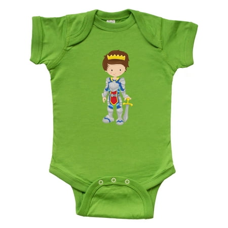 

Inktastic Boy Prince Brown Hair Knight In Shining Armor Gift Baby Boy Bodysuit
