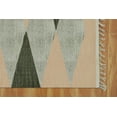 thumbnail image 7 of Casavani - 10'x10' Handblock Printed Green Cotton Dhurrie Moroccan Square Area Rugs for Dining Room, 7 of 7