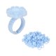 thumbnail image 4 of 100 unidades de anillos de pegamento con forma de flor para extensiones de pestañas, vasos de pegamento, soporte para herramientas, color azul, 4 of 14