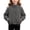 Dark Gray, variant on Toddler Kids Girls Gingham Plaid Jacket Long Sleeve Zip Up Lightweight Windproof Classic Outerwear 4-5 Years