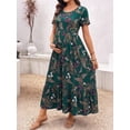 thumbnail image 2 of Beaisland Women's Maternity Dress Short Sleeve Pleated Flowing Pregnancy Beach Dresses, 2 of 7