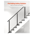 thumbnail image 2 of Cable Railing Post, 36x2x2 Inch Stair Railing Post, with Pre-Drilled 30° Angled Holes, Stainless Steel Cable Rail Post with Horizontal and Curved Bracket, 1-Pack, Black, 1JZLGZXHS914YIVIS001V0, 2 of 9