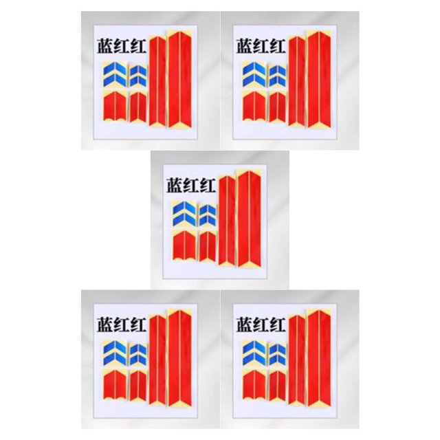 fastboy 1 Set Reflective Styling Stickers Night Safety Electric Scooter Body Wheel Accessories Parts Decal PVC Warning Strip Red blue red 5Set