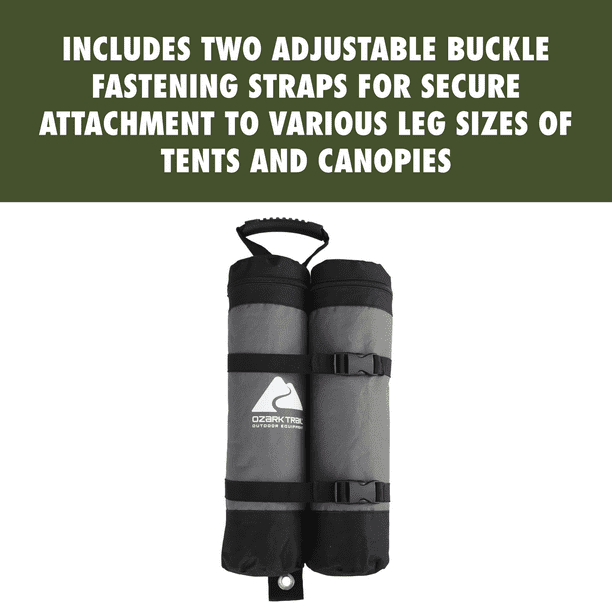 Ozark Trail 22 lb Black Sand Weight Bag Outdoor Canopy Weights,
