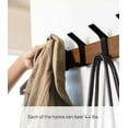thumbnail image 6 of Yamazaki Home Wall-Mounted Coat Rack, Walnut, Steel + Wood, 6 of 7