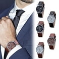 thumbnail image 4 of Resicozy Mens Watches 2026 Fashion Wrist Watch Casual Round Case Quartz Watches with Leather Strap Brown with Black Face, 4 of 4