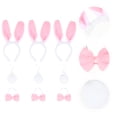 thumbnail image 3 of MasteelfCA 3pcs Party Rabbit Ear Headbands Adorable Photo Prop with 3 Bows 3 Rabbit Tails, 3 of 7