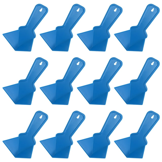 Unique Bargains 12pcs Inside Corner Trowel 4 Inch Drywall Corner Tool Plastic Corner Knife for Spackling Wallpaper, Blue