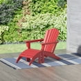 thumbnail image 3 of Westin Outdoor Adirondack Patio Chair with Ottoman Footrest, Red, 3 of 8